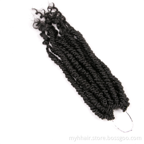Spiral Twisted Braid Ombre 14 Inch 12 Strands/Piece Twist Crochet Braids Hair Extensions Curly End Synthetic hair